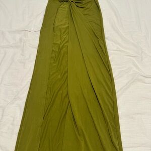 PrettyLittleThing Sage Green Maxi Skirt